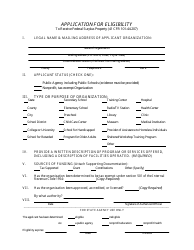 Application for Eligibility - Federal Surplus Property Program - Nevada, Page 2