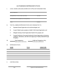 Application for Eligibility - Federal Surplus Property Program - Nevada, Page 3