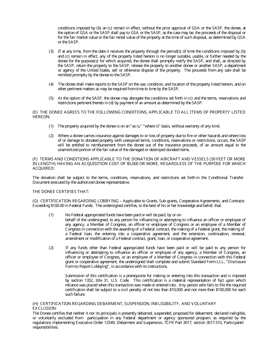 Application for Eligibility - Federal Surplus Property Program - Nevada, Page 5