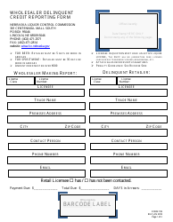 Document preview: Form 199 Wholesaler Delinquent Credit Reporting Form - Nebraska