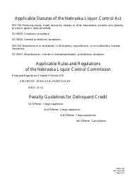 Form 199 Wholesaler Delinquent Credit Reporting Form - Nebraska, Page 2