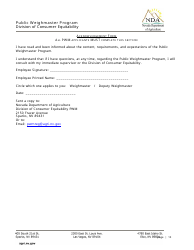 Public Weighmaster Program Acknowledgement Form - Nevada, Page 10