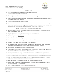 Public Weighmaster Program Acknowledgement Form - Nevada, Page 2