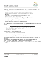 Public Weighmaster Program Acknowledgement Form - Nevada, Page 5