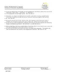 Public Weighmaster Program Acknowledgement Form - Nevada, Page 7