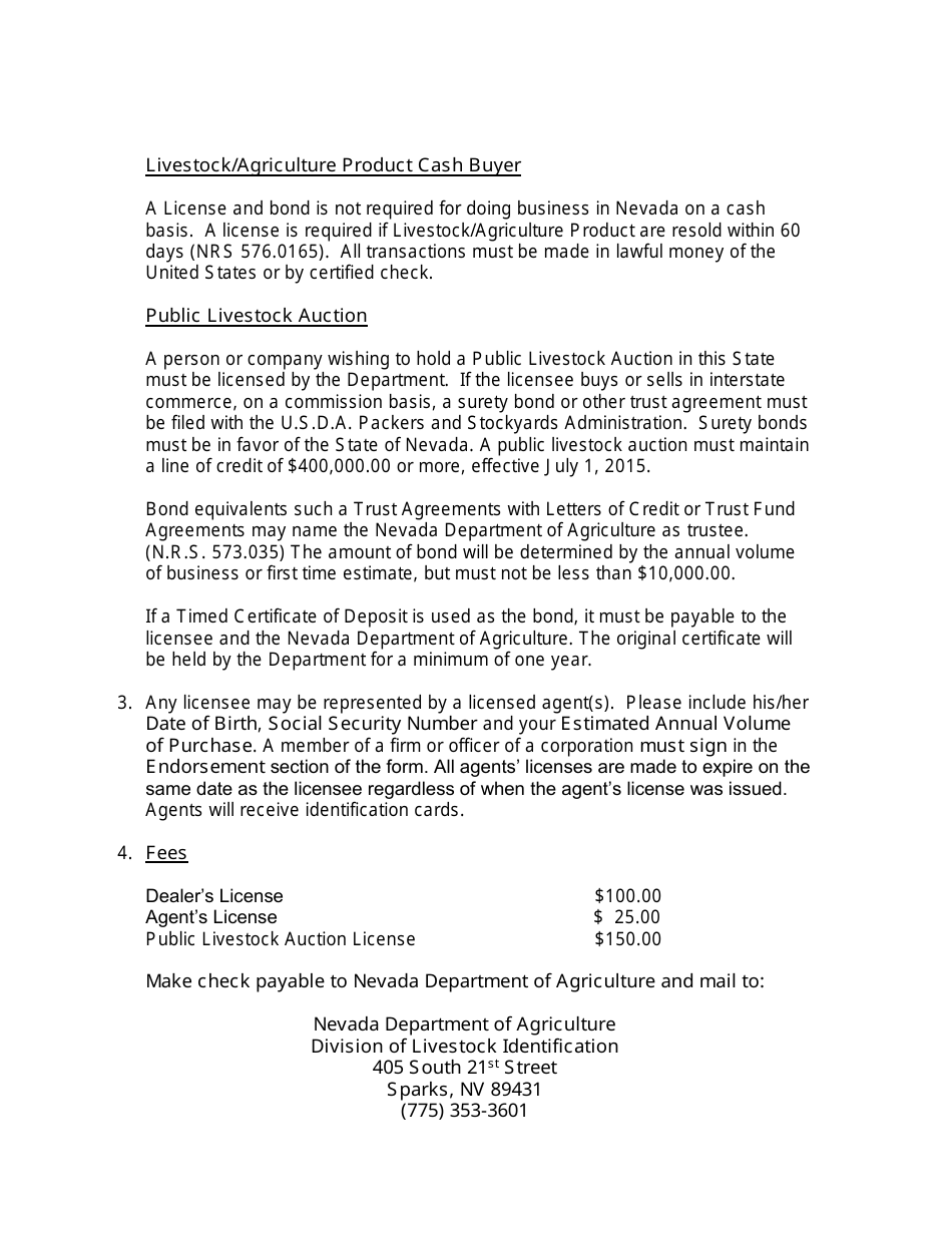 Download Instructions for Applying for Livestock/Agriculture Product