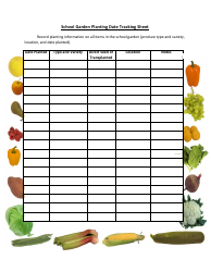 Document preview: School Garden Planting Date Tracking Sheet Template