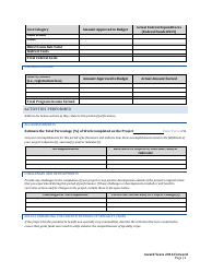 Annual Performance Report Form, Page 2