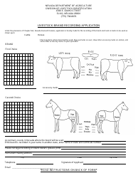 Document preview: Livestock Brand Recording Application Form - Nevada