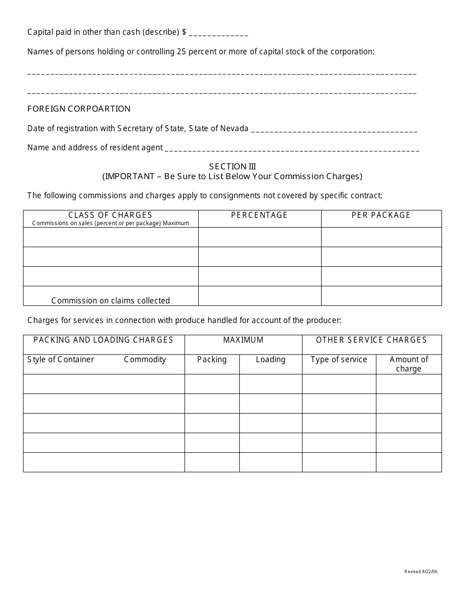 Application for License if Business Is That of Commission Merchant - Nevada, Page 4