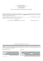Form DAPD30 Application for Registration of Pesticides - Nevada