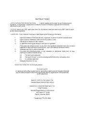 Form DAPD30 Application for Registration of Pesticides - Nevada, Page 2
