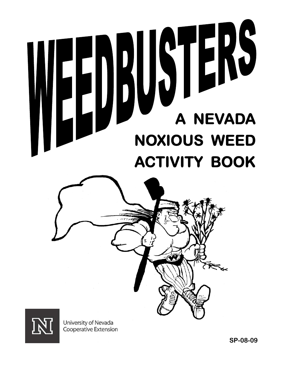 Nevada Weed Busters Coloring Book - University of Nevada - Nevada, Page 1