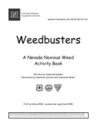 Nevada Weed Busters Coloring Book - University of Nevada - Nevada, Page 2