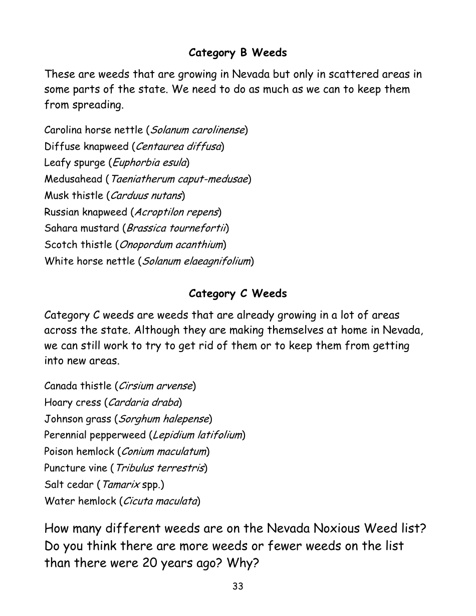 Nevada Weed Busters Coloring Book - University of Nevada - Nevada, Page 34