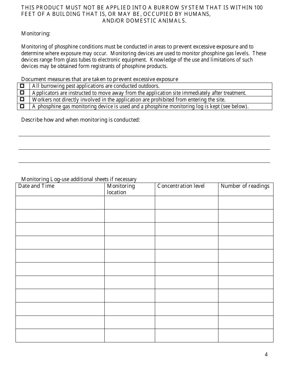 Fumigation Management Plan - for Burrowing Rodents - Nevada, Page 4