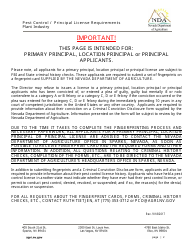 Application for Principal Pest Control License Examination - Nevada, Page 2