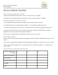 Nevada Service Vehicle Checklist - Fill Out, Sign Online and Download ...