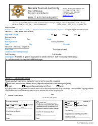 Document preview: Form TA117 Public Record Request - Nevada