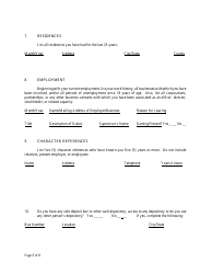 Personal History Record Form - Nevada, Page 5