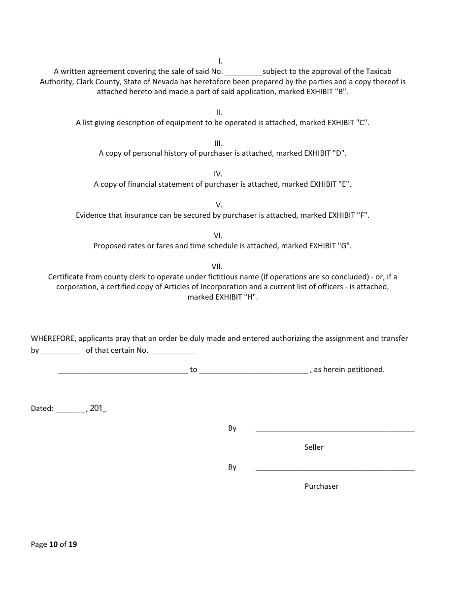 Application for a Certificate of Public Convenience and Necessity (Cpcn) - Nevada, Page 10