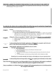 Form 521 Alternative Dispute Resolution (Adr) Respondent Form - Nevada, Page 2