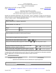 Form 701A Energy Auditors Pre-licensing Program Application - Nevada, Page 4