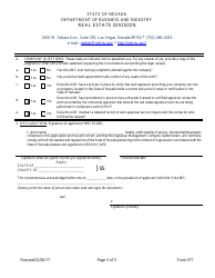 Form 571 Appraisal Management Company Registration Form - Nevada, Page 3
