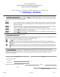 Form 571A Application for the Individual Registration of an Officer, Principal, General Partner, Director or Trustee of an Appraisal Management Company - Nevada, Page 3