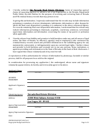 Form 599 Original Reciprocal/ Endorsement Licensing Application for Residential Appraiser/ General Appraiser - Nevada, Page 7