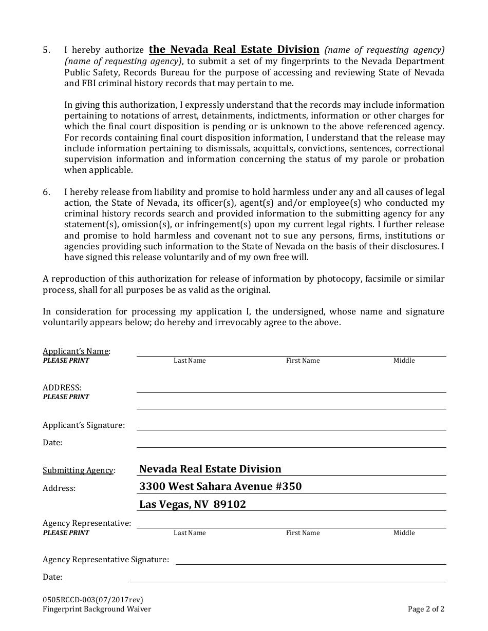 Form 666 Application for Asset Management Permit - Nevada, Page 7