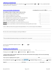 Form 609 Reserve Study Summary Form - Nevada, Page 2