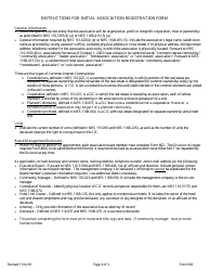Form 603 Initial Association Registration - Nevada, Page 3