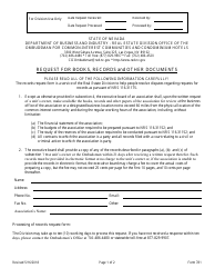 Form 781 Request for Books, Records and Other Documents - Nevada
