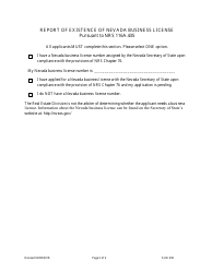 Form 630 Application for the Renewal of a Community Manager - Nevada, Page 2