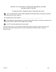 Form 616A Change Form for a Provisional Community Manager - Nevada, Page 2