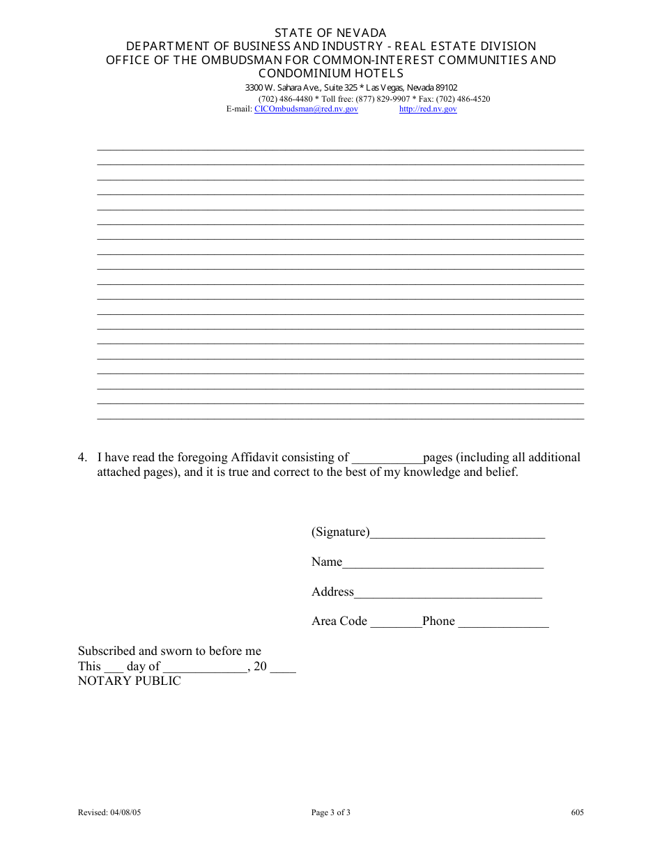 Form Fill Out Sign Online And Download Fillable Pdf Nevada Templateroller