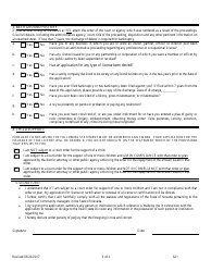 Form 621 Community Manager Application for Reinstatement - Nevada, Page 3
