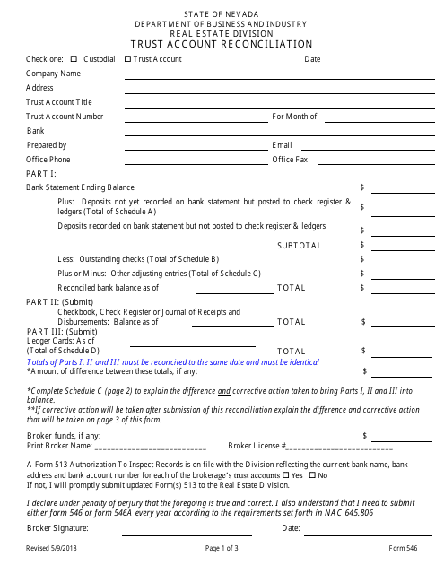 Form 546  Printable Pdf