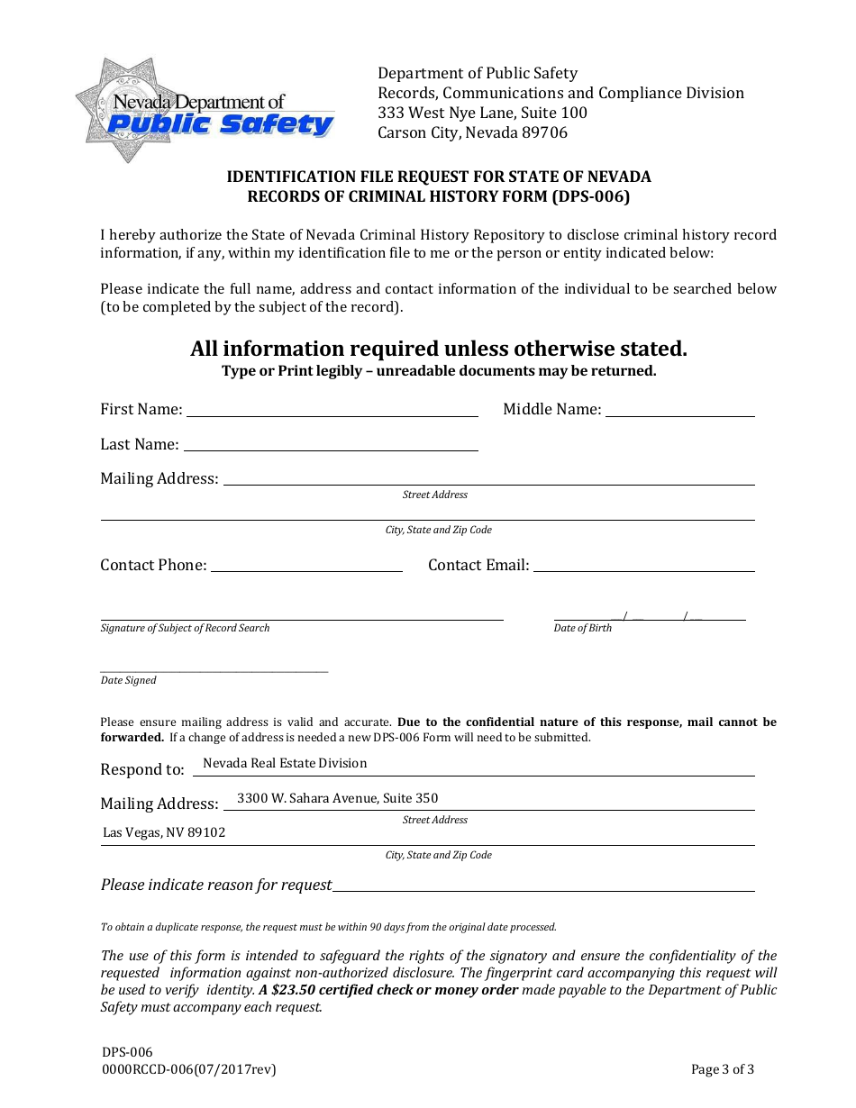 Form 659 Community Manager Temporary Certificate - Nevada, Page 7