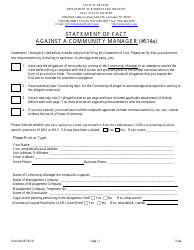 Form 514A Statement of Fact Against Community Managers - Nevada