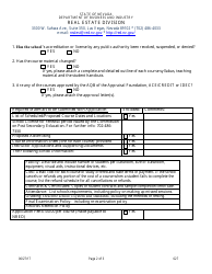 Form 627 Appraisal Pre-licensing Education Course Renewal Application: in-State Providers - Nevada, Page 2