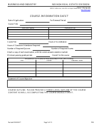 Form 598 Application for Accreditation of Appraiser Prelicensing Education - Nevada, Page 3