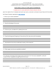 Form 671 Cam Distance Education Questionnaire - Nevada