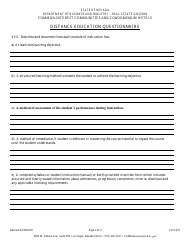 Form 671 Cam Distance Education Questionnaire - Nevada, Page 2