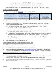 Document preview: Instructions for Form 785-CAM, 785A-CAM Cam Education Roster Upload - Nevada