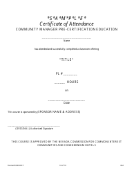 Form 642 Cam Pre-certification Education for Classroom Offerings Application - Nevada, Page 10