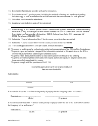 Form 642 Cam Pre-certification Education for Classroom Offerings Application - Nevada, Page 4