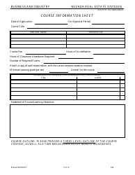Form 642 Cam Pre-certification Education for Classroom Offerings Application - Nevada, Page 5