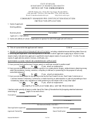Form 642 Cam Pre-certification Education for Classroom Offerings Application - Nevada, Page 7